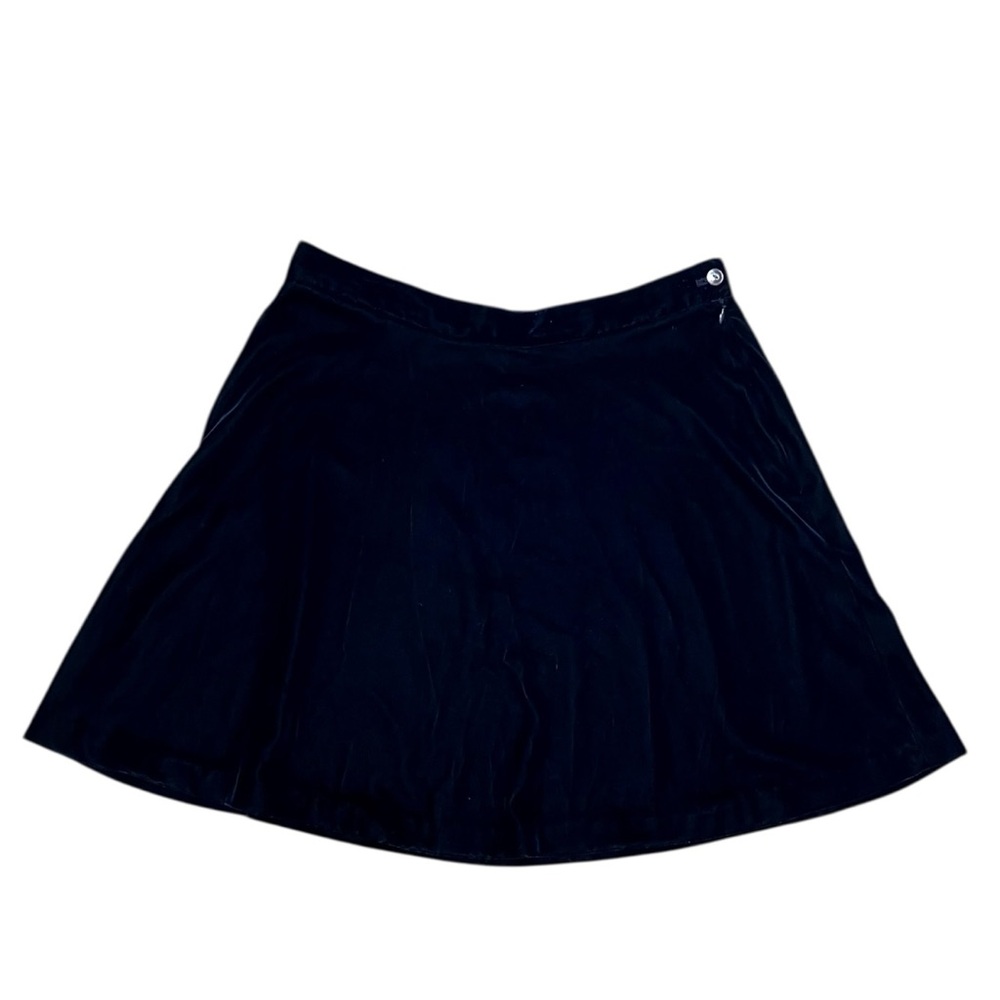 J. Crew Navy Blue Velvet Mini Circle Skirt Women's Size 16